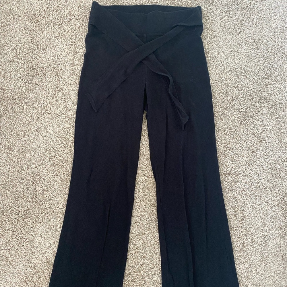 Ribbed flare pants
